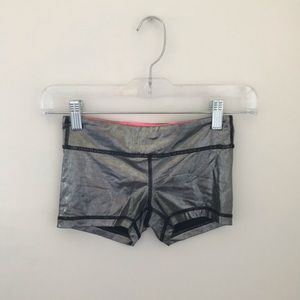 ivivva tight silver shorts